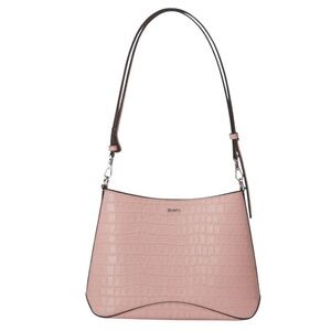NWT Oryany Focus Mini Croc-Embossed Leather Crossbody Bag in Vintage Pink